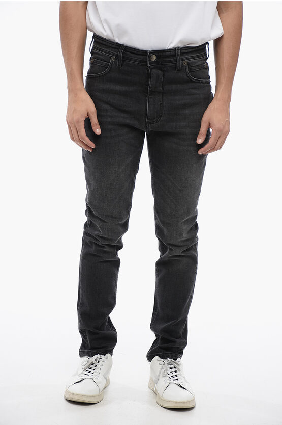 Shop Neil Barrett Skinny Fit Nick Stone Washed Denims 14cm