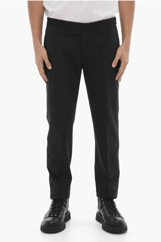 Neil Barrett Skinny Fit Regulòar Waist Pants In Black