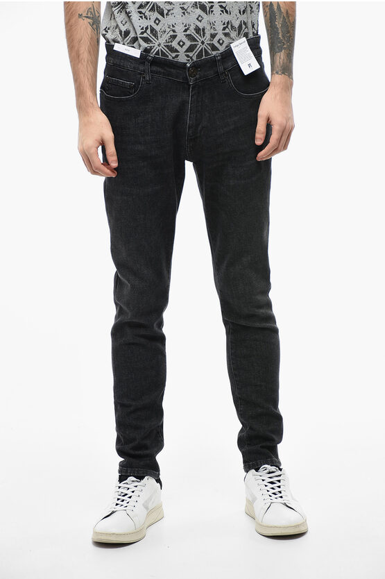 Pt01 Skinny Fit Rock Jeans 15cm In Black