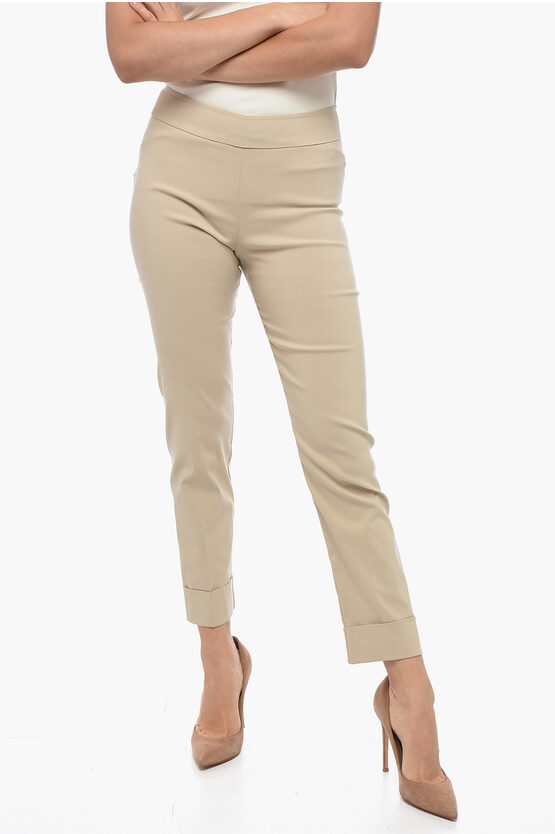 AVENUE MONTAIGNE SKINNY FRANCO PANTS WITH TURN-UP HEMS
