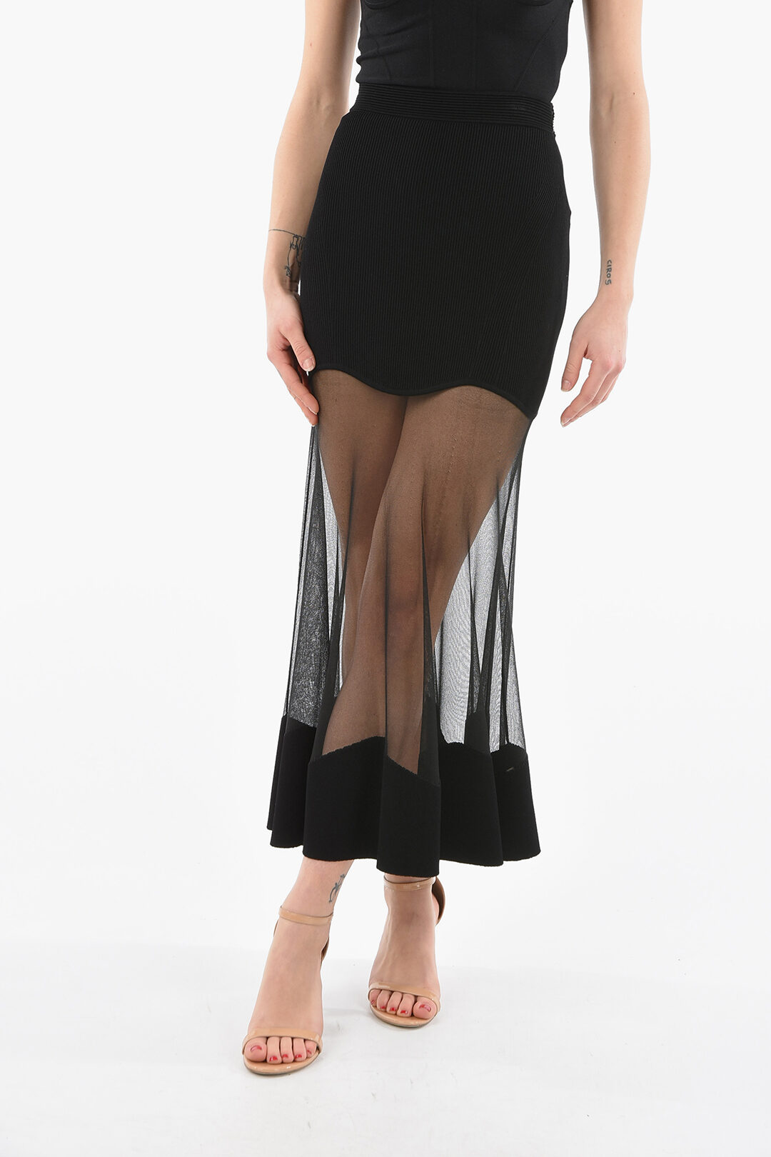 Alexander McQueen Skirt with Sheer Detail women - Glamood Outlet