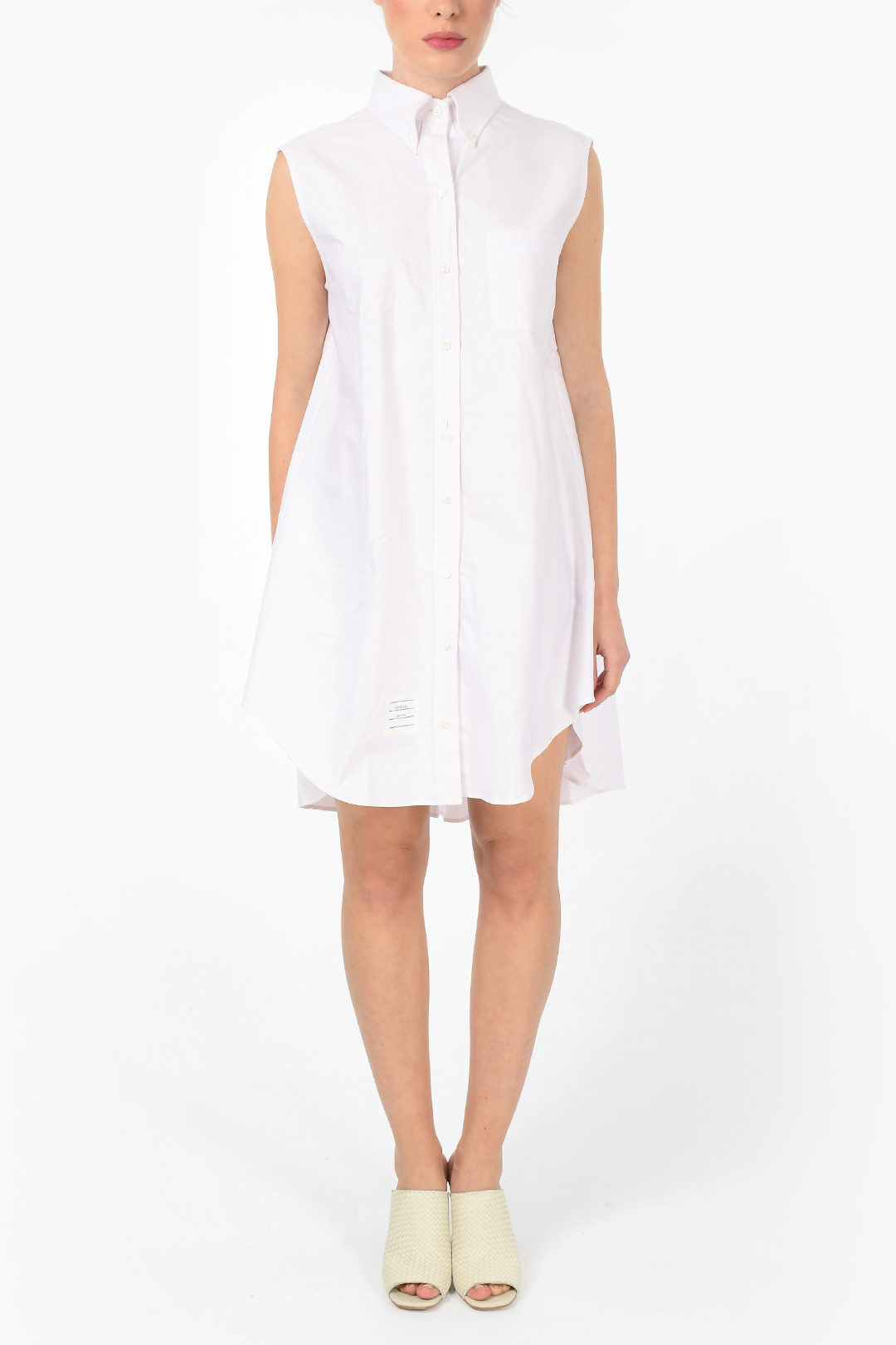 Sleeveless Button Down Shirtdress