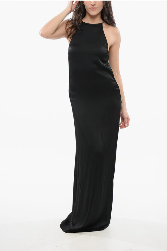 Saint Laurent Open-back Wool-blend Mini Dress For Women