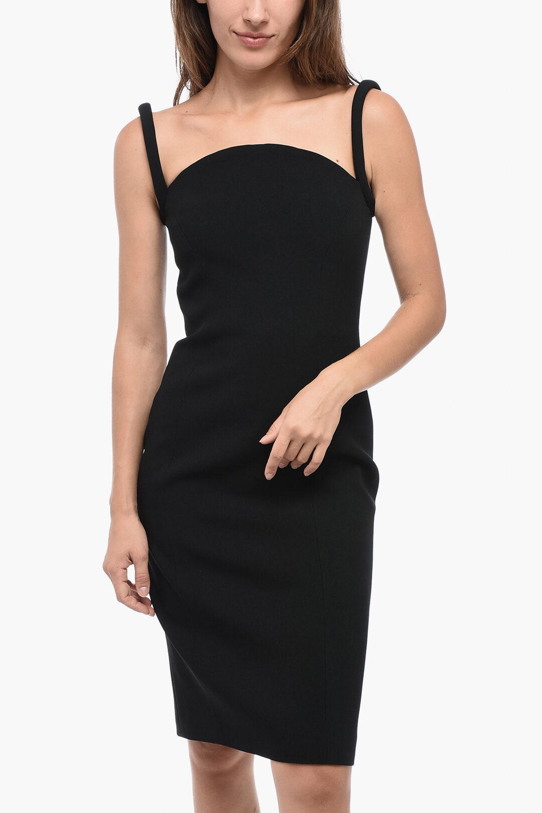 美品】ANDRESD round cut dress Sサイズ/ブラック - メルカリ