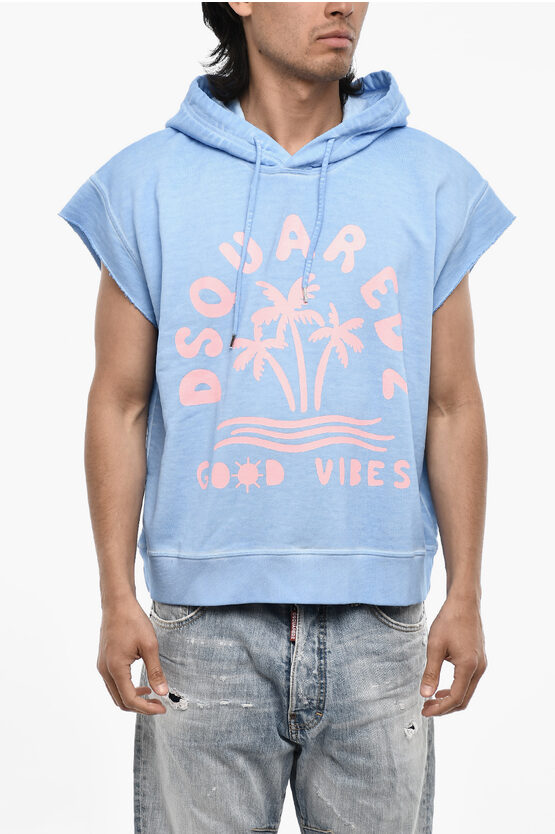 Dsquared2 Sleeveless Hoodie With Print