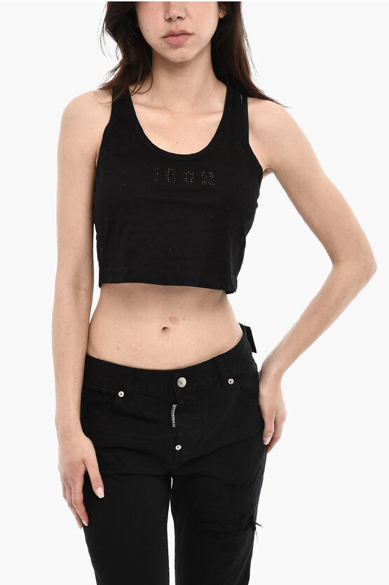 Dsquared2 Sleeveless Icon Cropped Top