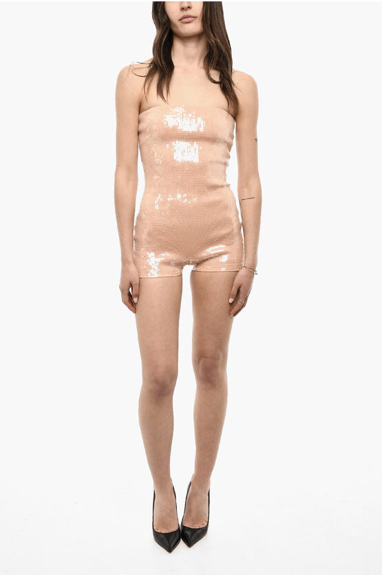 Dsquared2 Sleeveless Jumpsuit With Allover Sequins