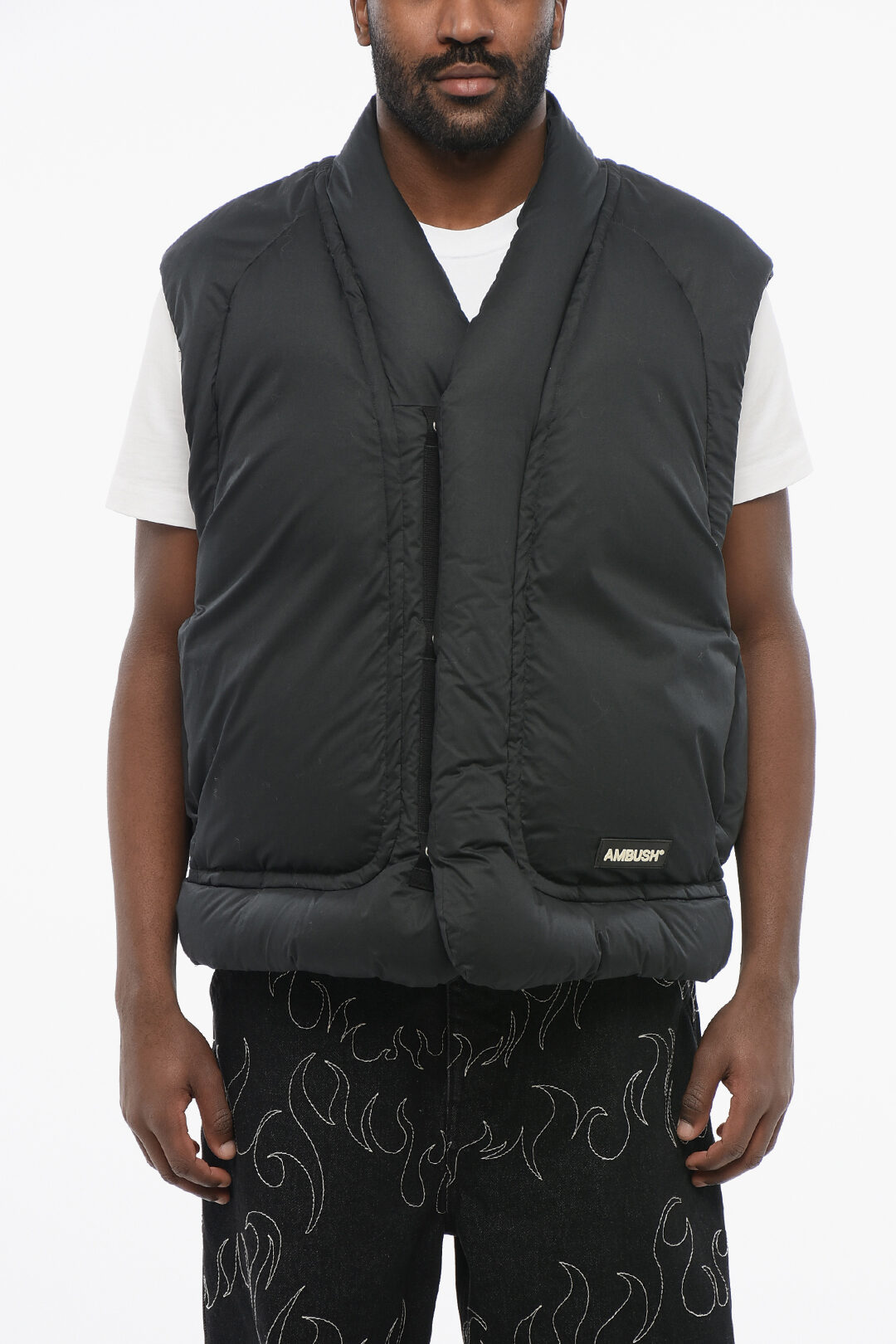Ambush Sleeveless KIMONO Down Jacket with Snap Buttons men