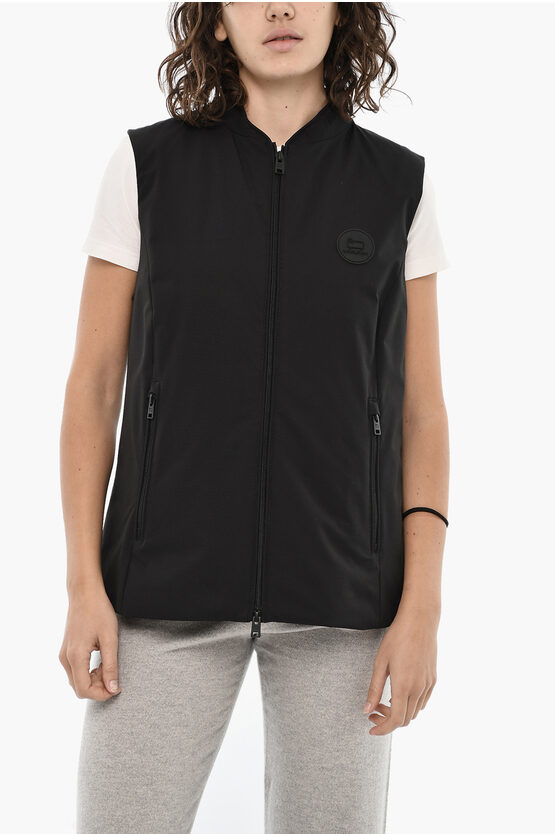 Woolrich Sleeveless Sailing Lightweight Down Jacket In Black