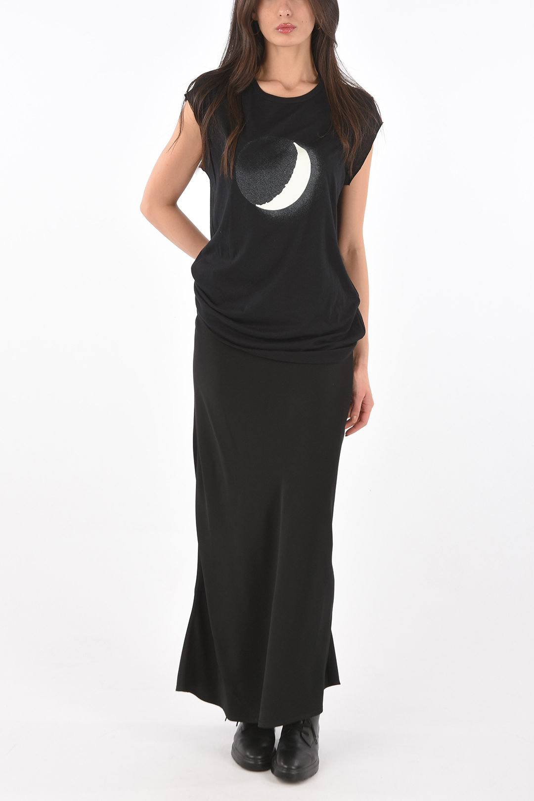 Ann Demeulemeester Sleeveless T-shirt with Moon Print women