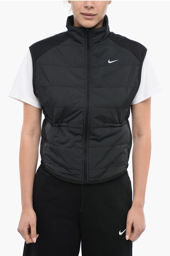 Nike Sleeveless Therma-fit Jacket In Black