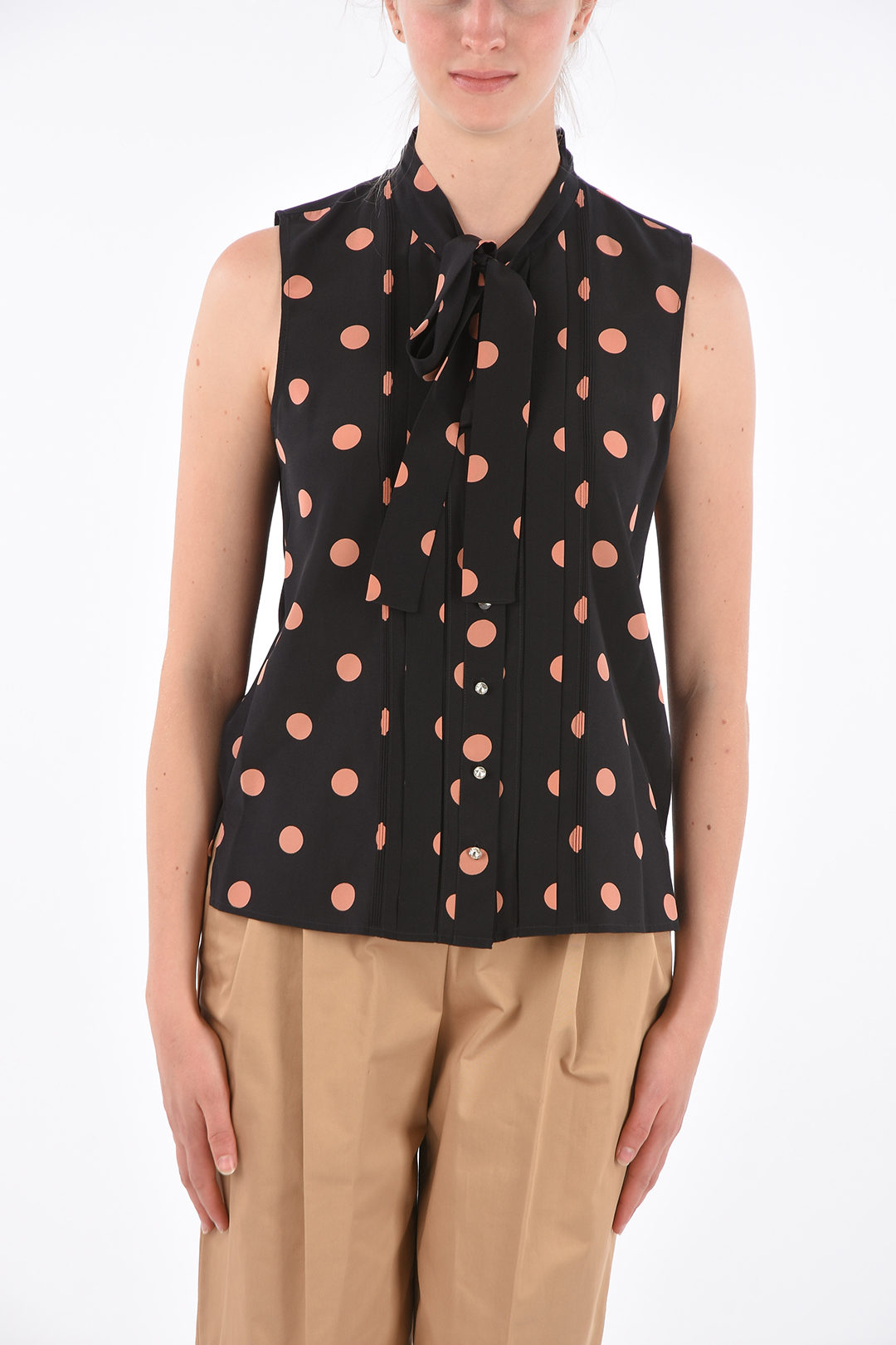 Tory Burch Sleeveless Tie Neck Shirt women - Glamood Outlet