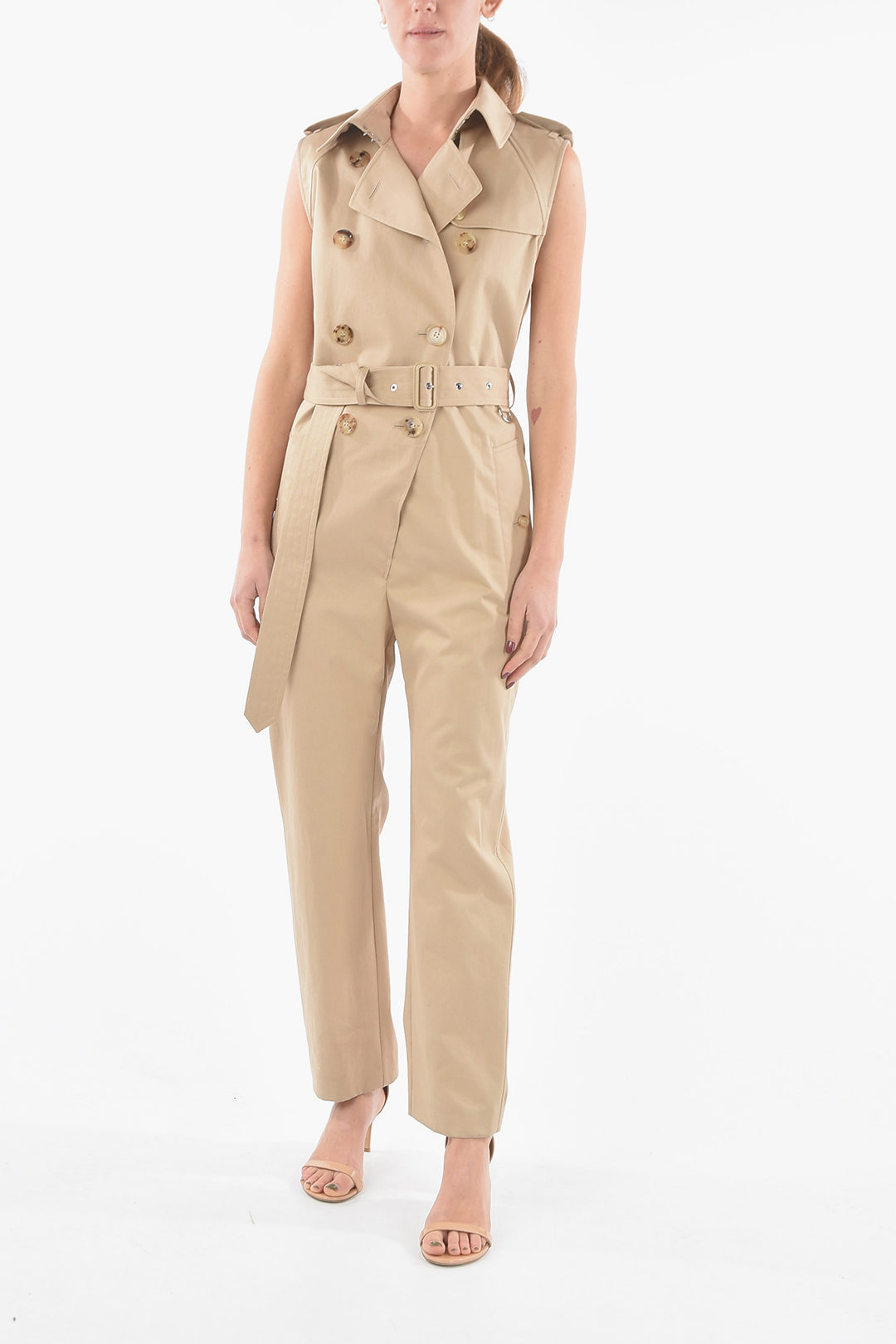 Burberry Sleeveless Utility Jumpsuit with Belt women - Glamood Outlet