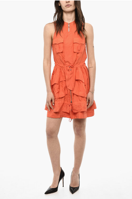 Dsquared2 Sleeveless Utility Silk Dress