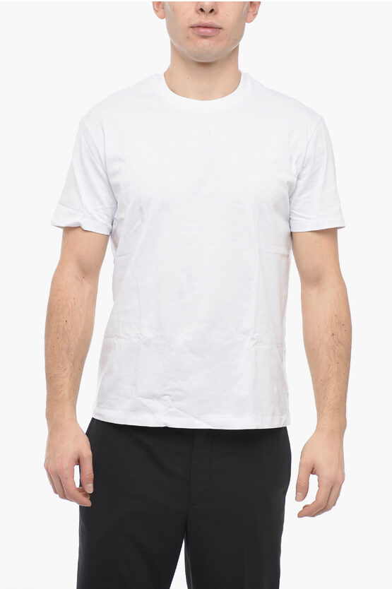 Neil Barrett Slim Fit 2 Pairs Of Crew-neck T-shirt Set In White