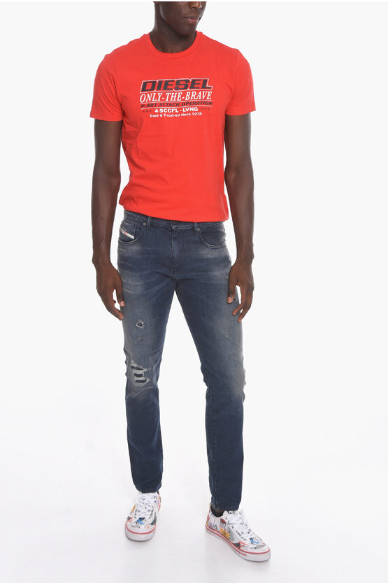 Diesel Slim Fit 2019 D-STRUKT Distressed Effect Jeans 16 cm