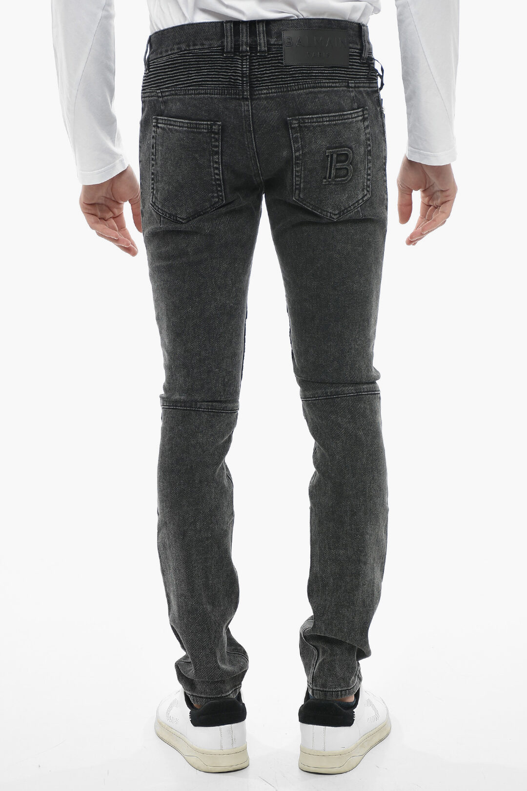 Balmain Slim Fit Biker Jeans 15 cm men Glamood Outlet