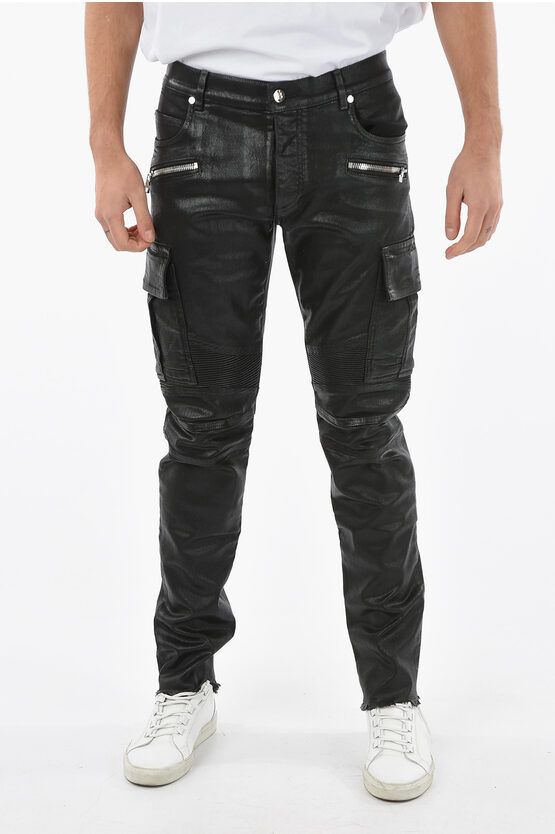 0250~Slim Fit Biker Jeans main image 1