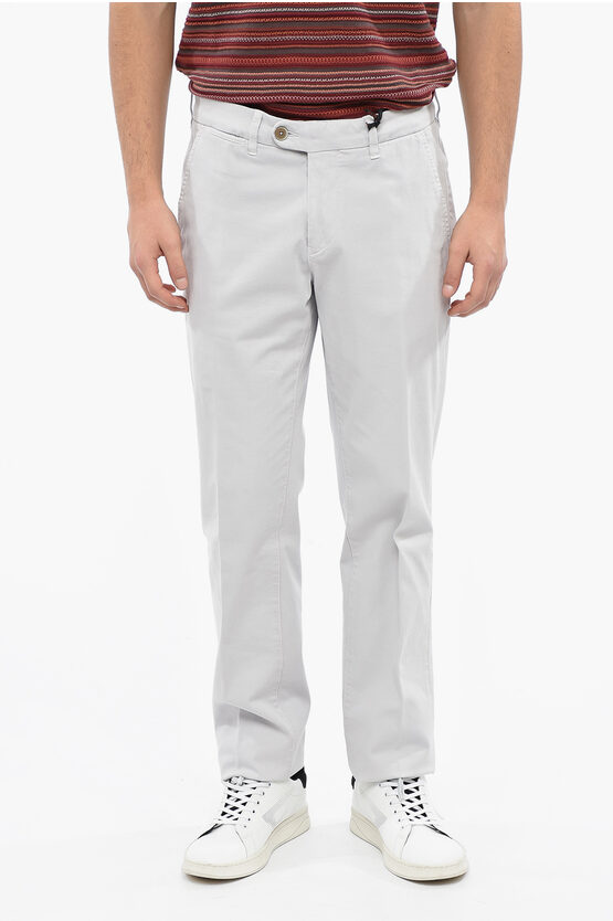 Corneliani Slim Fit Cotton Pants In Gray