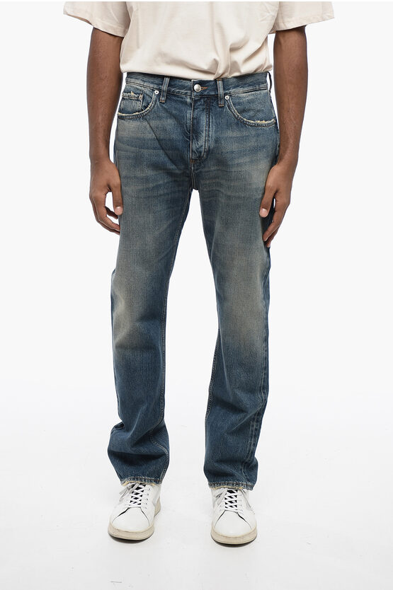 Burberry Slim Fit Delavè Denims 21cm In Blue