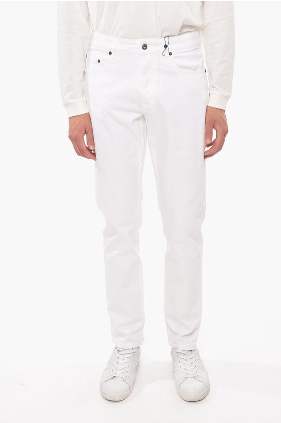 Woolrich Slim-fit Denims With Button Detailing In White
