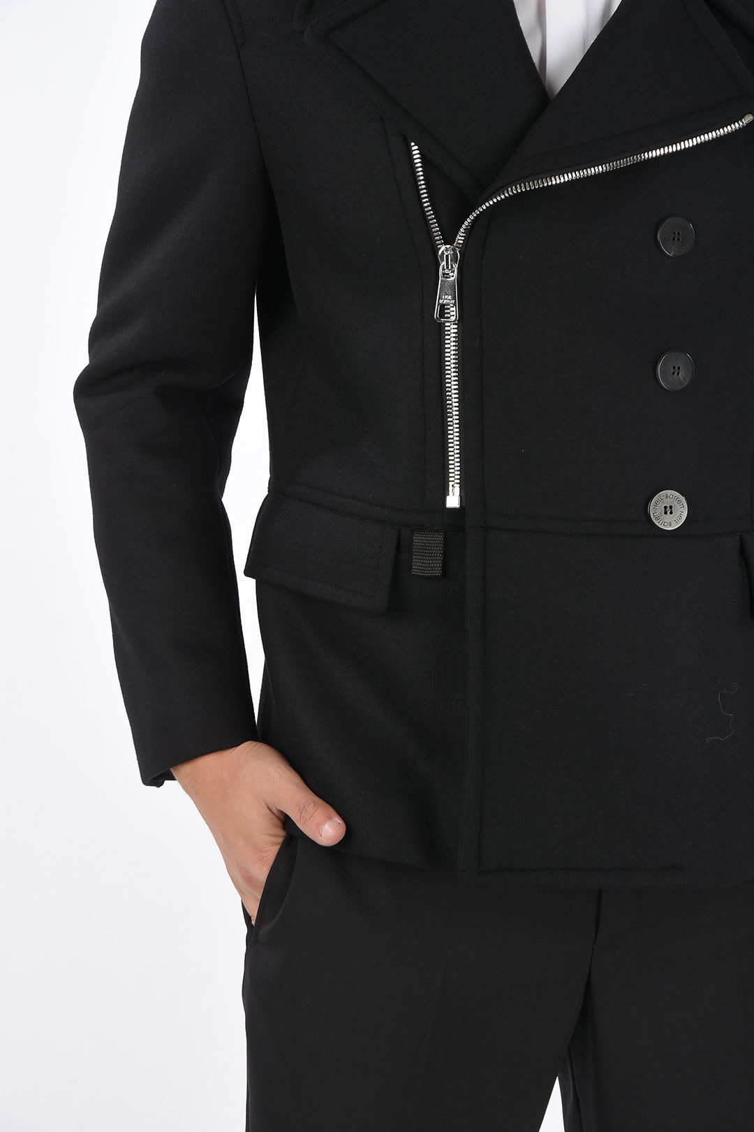 Neil Barrett double-breasted midi coat - Black