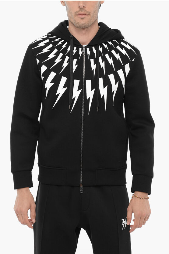NEIL BARRETT｜SWEATSHIRTS (Slim Raglan Triple Bolts Crew Neil Barrett | Lightning Bolt Sweatshirt | Crew Sweaters