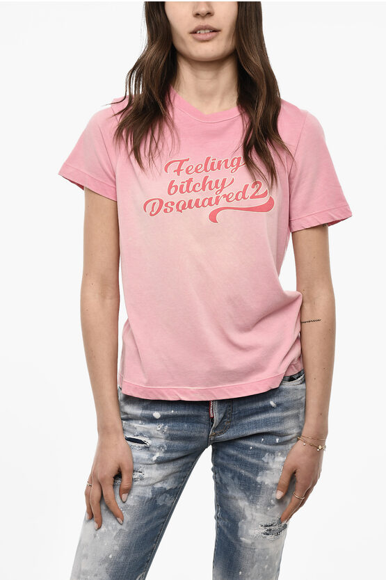 Dsquared2 Slim Fit Gradient Effect Crew-neck T-shirt