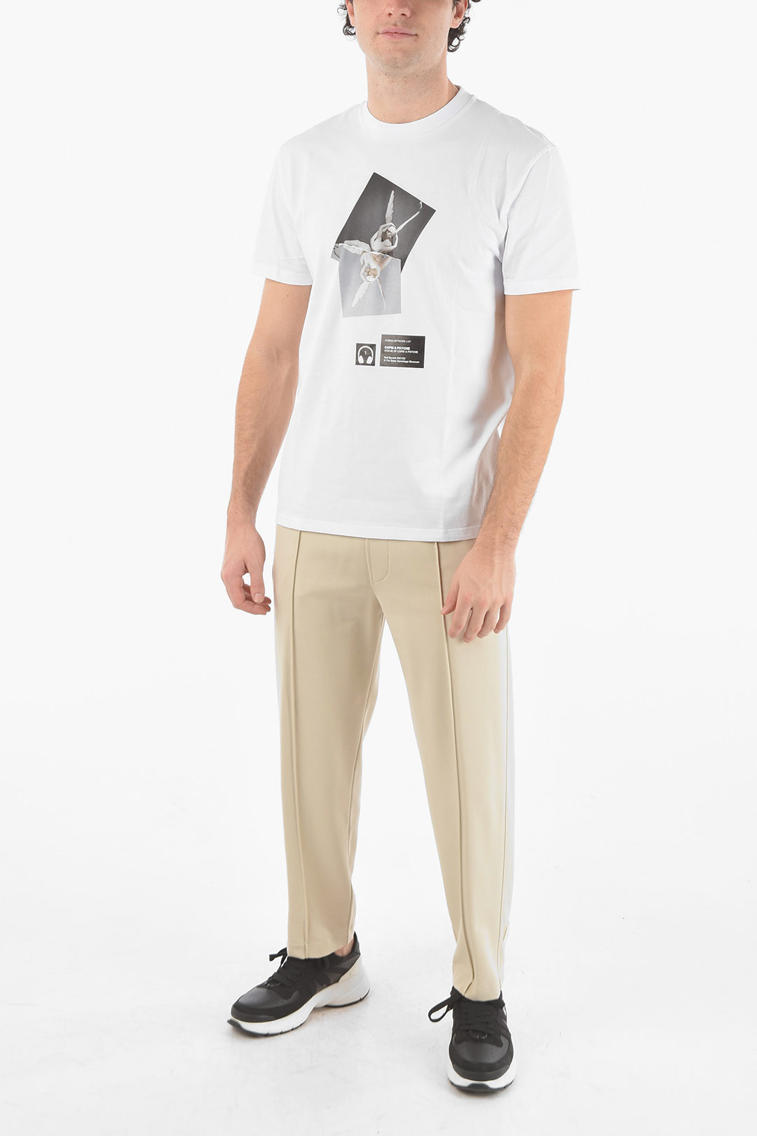 Neil Barrett JAMES HARDEN x NEIL BARRETT Crew Neck Printed Logo T-Shirt men  - Glamood Outlet