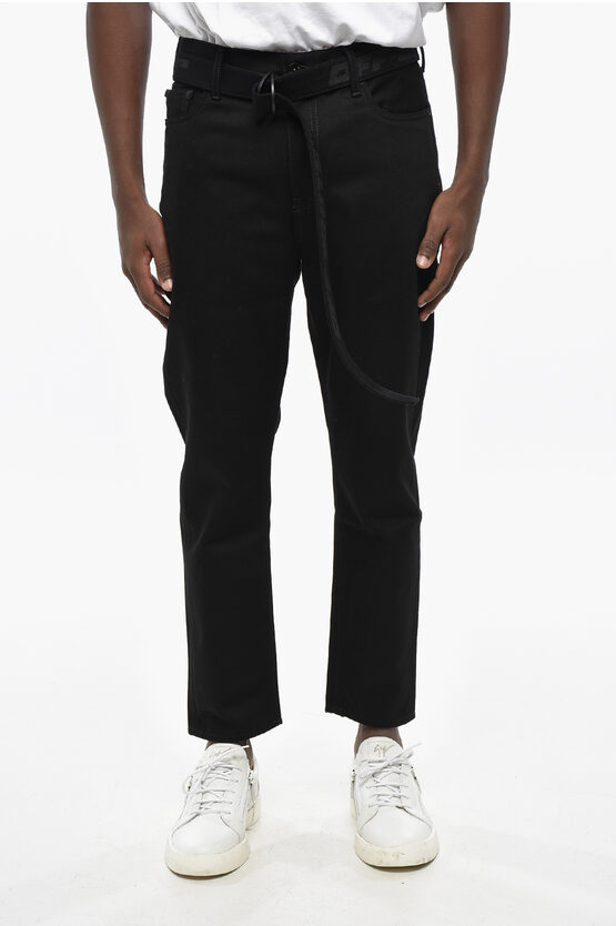 Off-white Slim Fit Industrial Denims With Belt 17cm