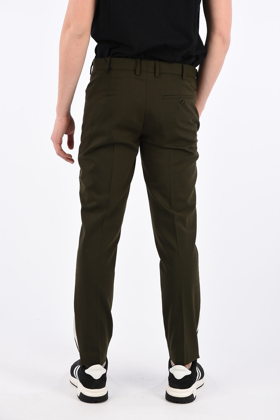 Neil Barrett Slim Fit Piping Pants with Ankle Zip men - Glamood Outlet