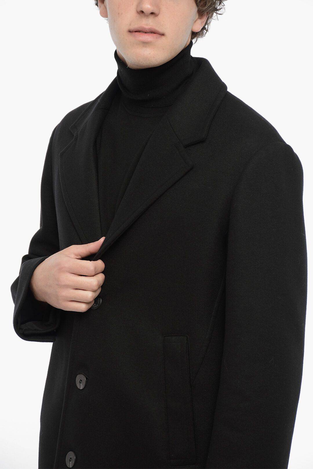ジャケット・アウター Neil Barrett 2B wool jacket slim fit Neil Barrett Double-breasted wool blend coat - Men|PBCA245ZH01001