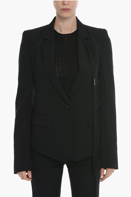 Ann Demeulemeester Slim Fit Single-breasted Kristina Blazer With Flap Pockets