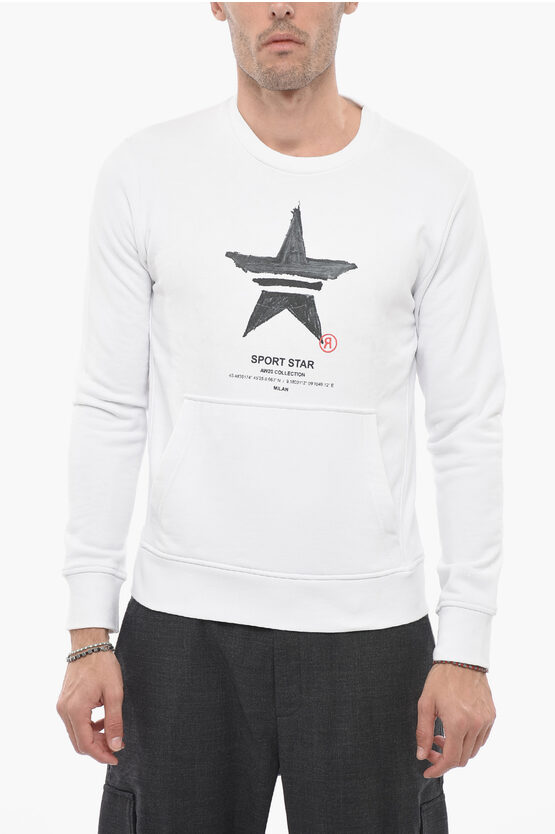 Shop Neil Barrett Slim Fit Sport Star Crew-neck Sweatshirt