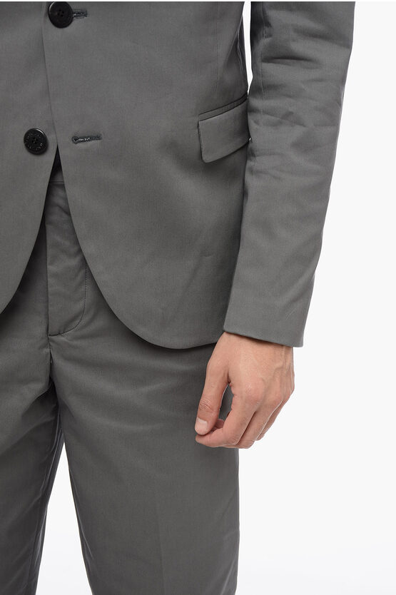 Slim Fit Suit RUFFALO Cotton-Blend with Classic Lapel