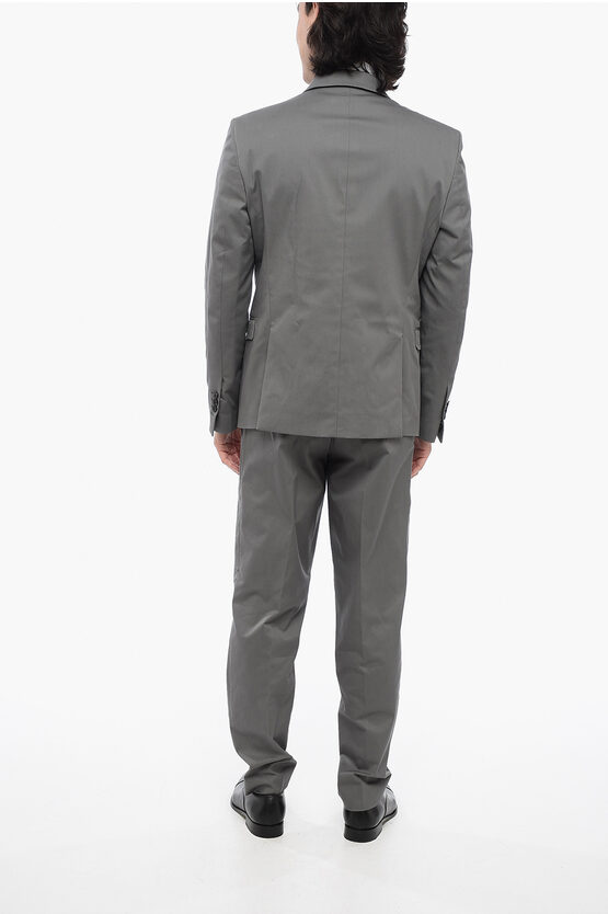 Slim Fit Suit RUFFALO Cotton-Blend with Classic Lapel