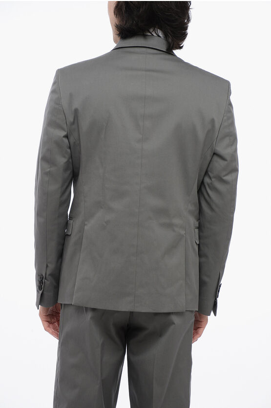 Slim Fit Suit RUFFALO Cotton-Blend with Classic Lapel