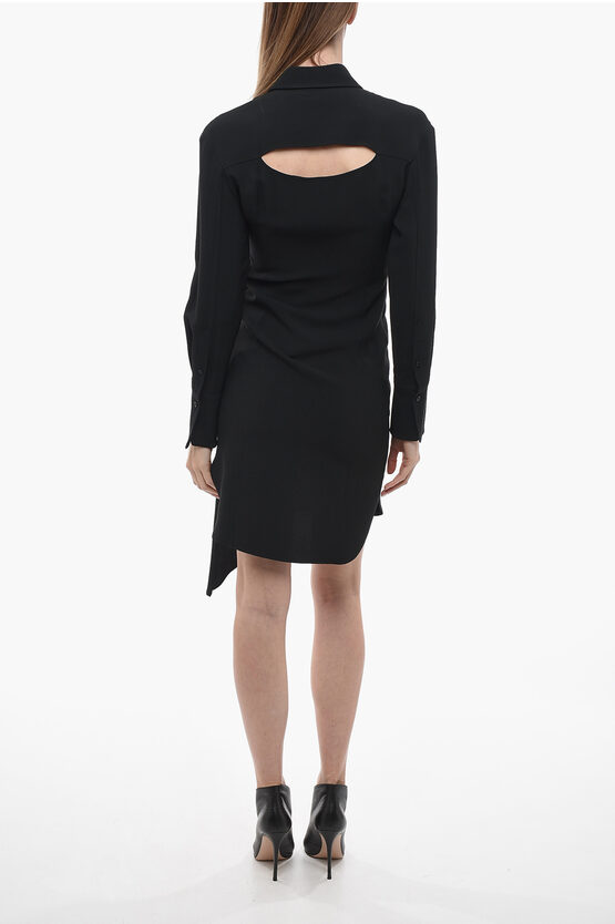 tie neck shirt dress