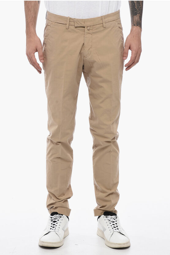 Shop Briglia 1949 Slim Fit Trousers With Welt Pockets