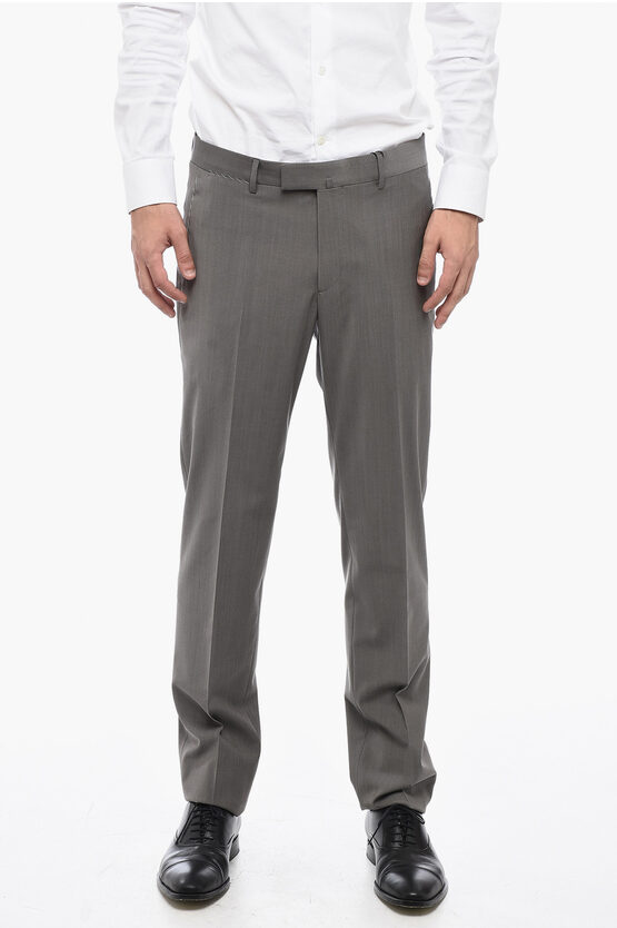 Shop Corneliani Slim Fit Virgin Wool Academy Pants