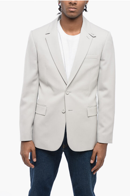 Shop Dior Slim Fit Wool Blazer With Flap Pockets