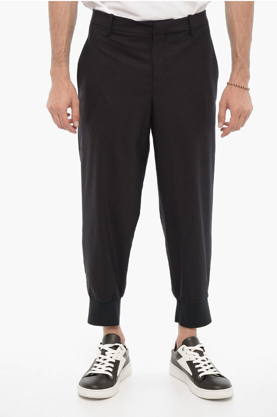 Shop Neil Barrett Low-rise Slim Fit Pants