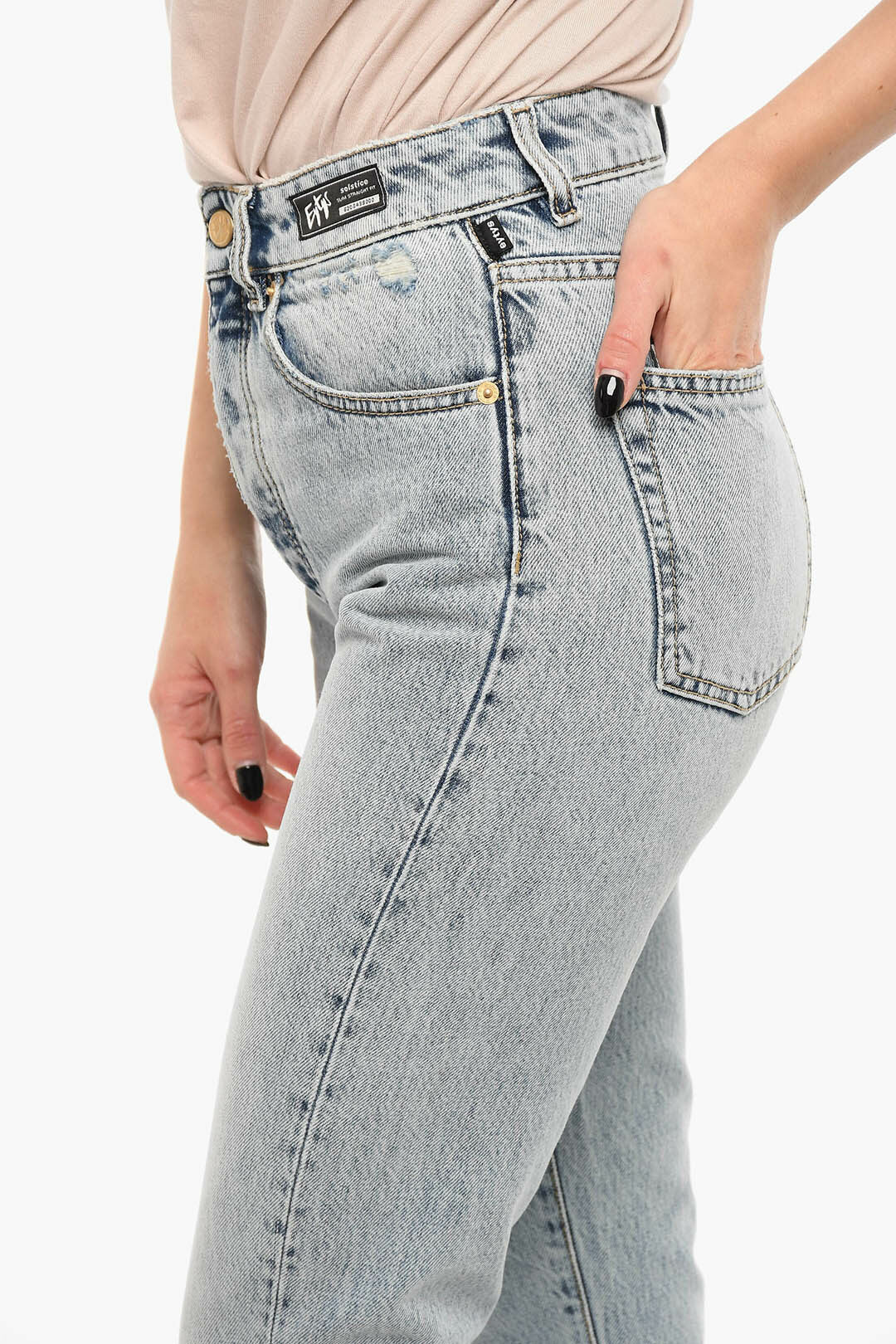 Long Stilt Pants 2023 Women's Jeans Embroidered Slim Straight