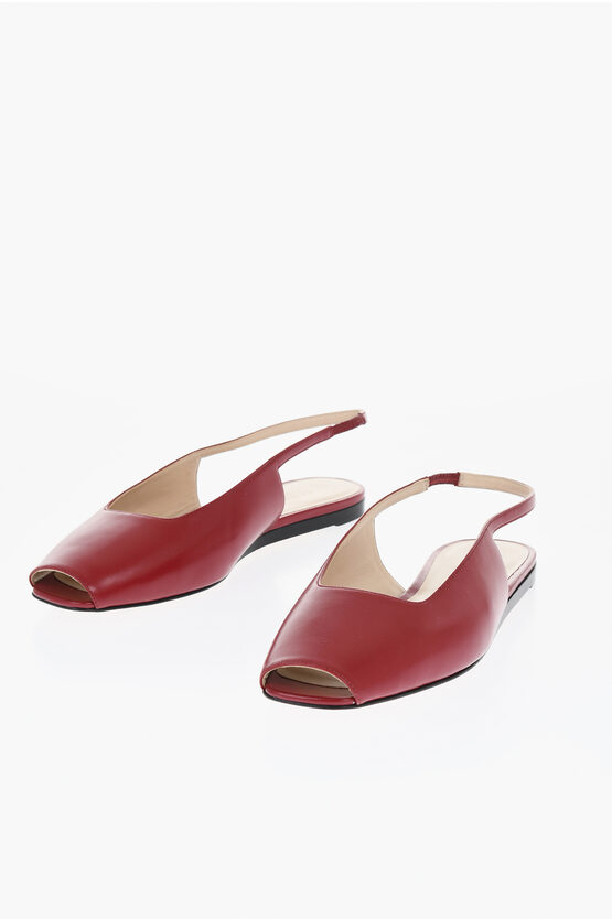 LE MONDE BERYL SLINGBACK LEATHER SANDALS