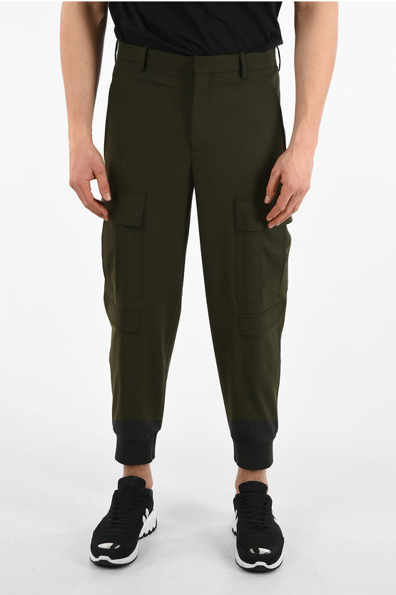 Neil Barrett Slouch Fit Cargo Pants with Elastic Ankle Band men