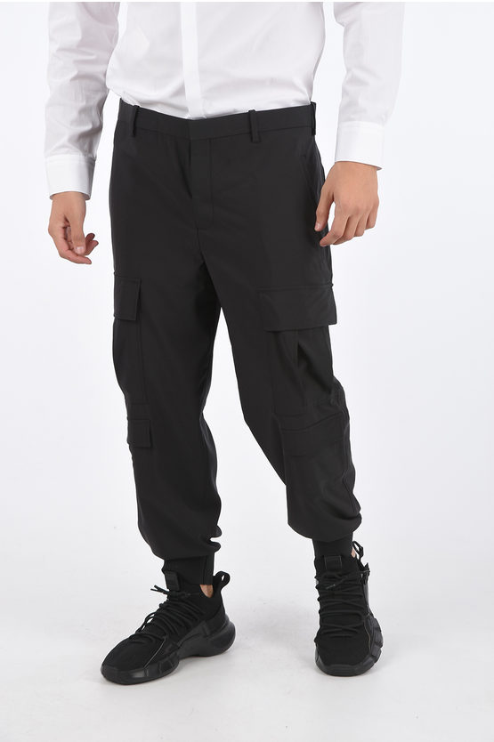 Neil Barrett SLOUCH FIT Low Rise Cargo Pants with Concealed
