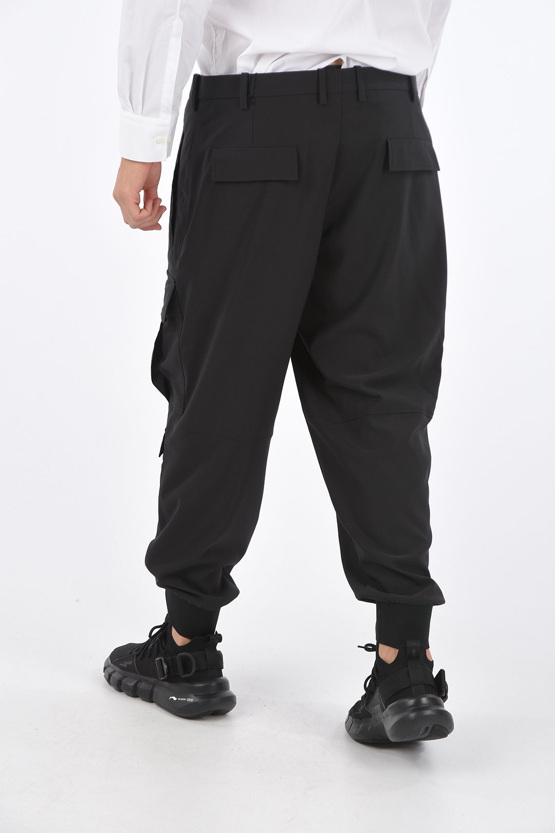 black cargo pants low rise