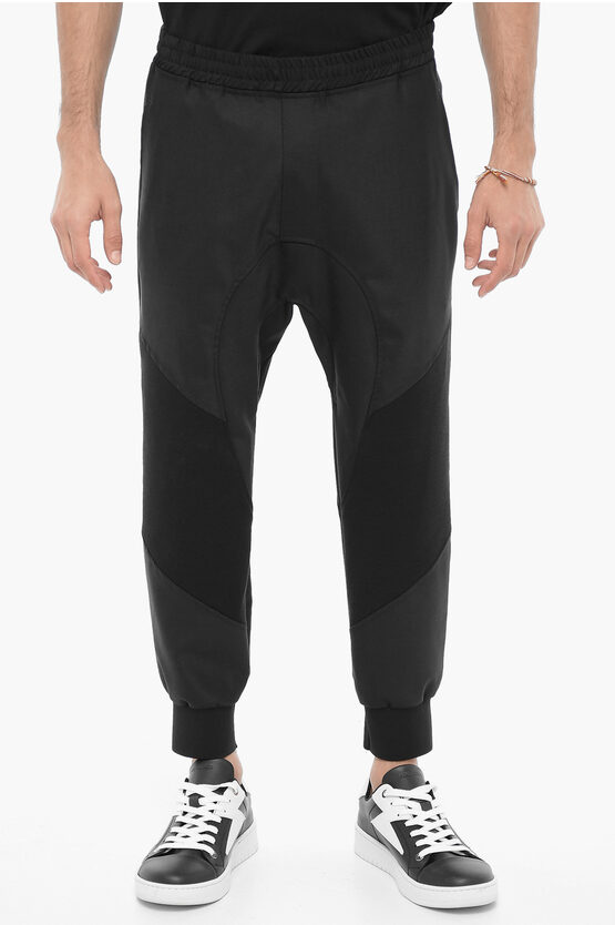 Shop Neil Barrett Slouch Fit Virgin Wool Blend Casual Pants