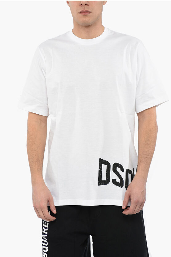 Shop Dsquared2 Slouch T-shirt With Contrasting Logo Print