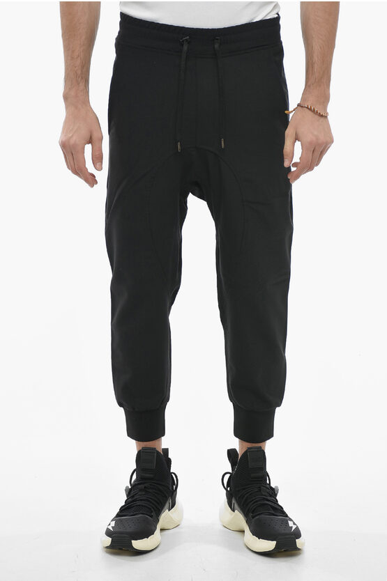Neil Barrett Slouchy Fit Low-waisted Joggers In Black